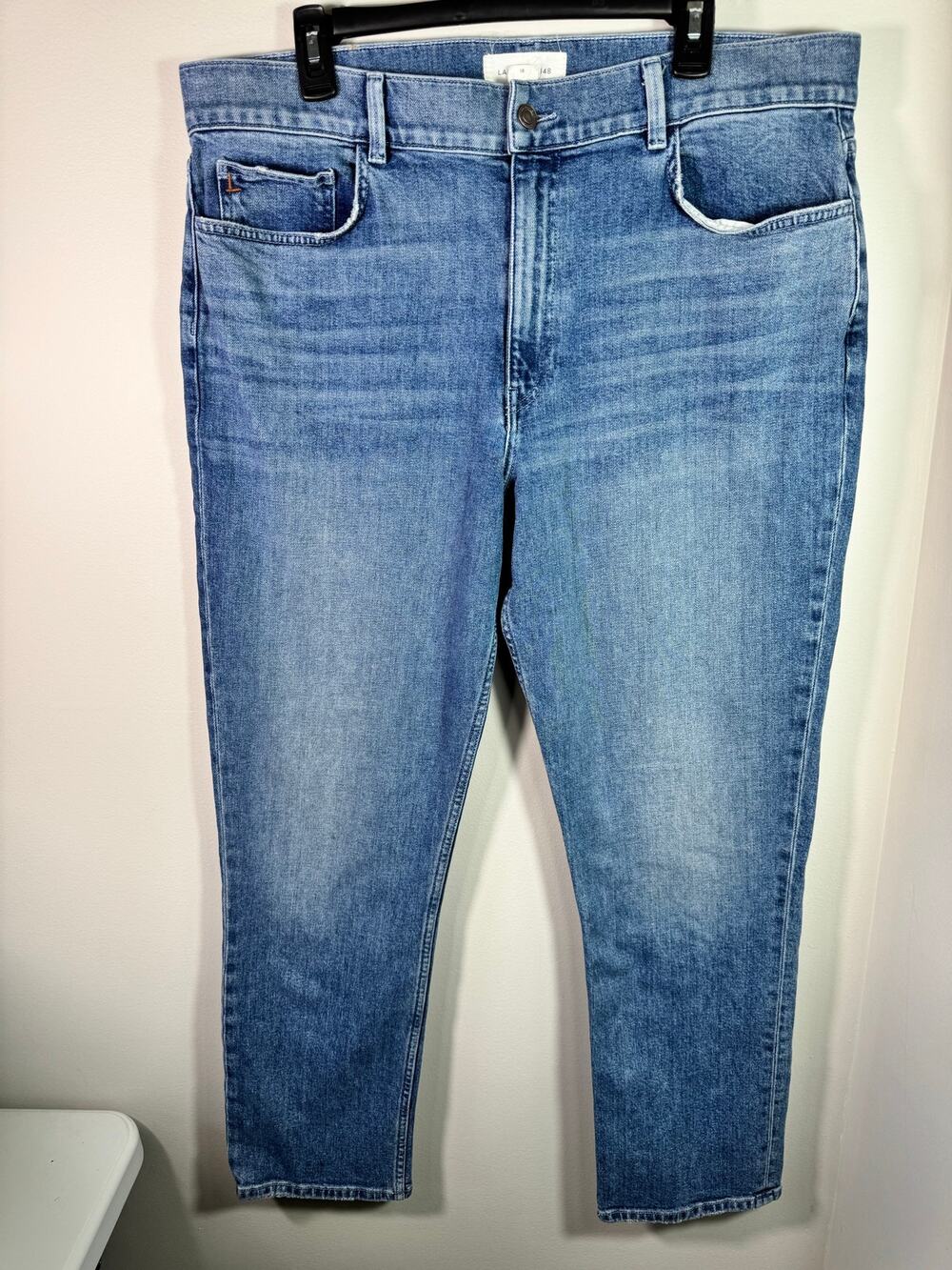 Lafayette 148 New York High Rise Straight Ankle Reeve Jean Size 33